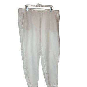 J. Jill Love Linen, white linen pant, Size 2x - PRICE REDUCED‎
